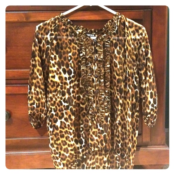 Express Tops - Animal print blouse